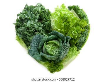 Heart Shape Green Vegetables