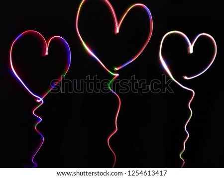 Heart Shape Lightpainting Art