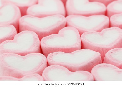 Heart Shape Marshmallow Background