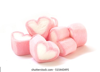 Heart Shape Marshmallow With On Background