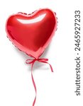 Heart shaped air balloon on white background. Valentine