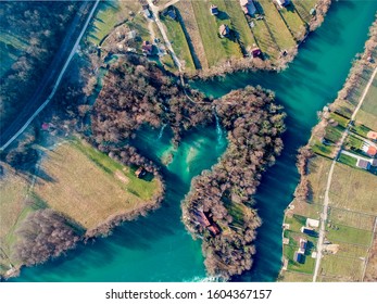 Heart Shaped Bay On River Una In Bosnia And Herzegovina