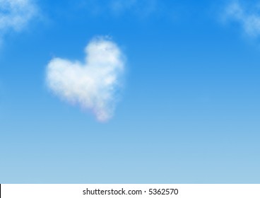 heart shaped cloud - Shutterstock ID 5362570