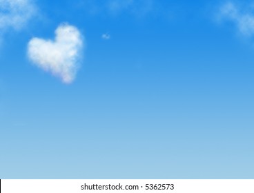 heart shaped cloud - Shutterstock ID 5362573