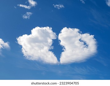 Heart Shaped Clouds in The Sky