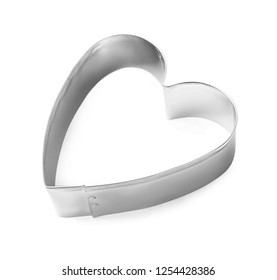 Heart shaped cookie cutter on white background - Powered by Shutterstock