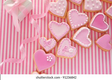 Heart shaped cookies for valentine's day - Powered by Shutterstock