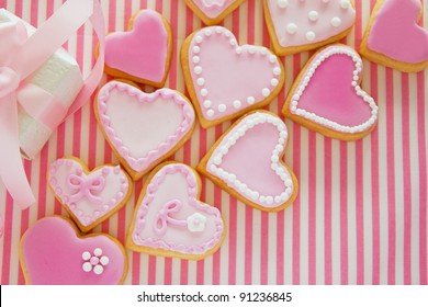 Heart shaped cookies for valentine's day - Powered by Shutterstock