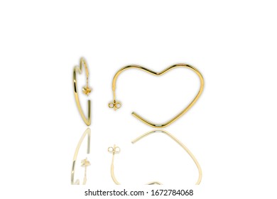 A Heart Shaped Gold Earring