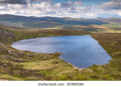 Heart shaped Lake Ouler in Wicklow mountains
