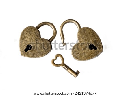Heart shaped padlock. Valentines day love concept.