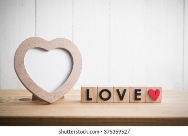 Heart Shaped Photo Frame With 