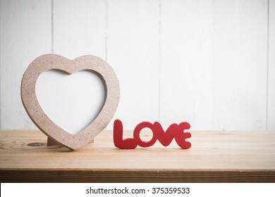 Heart Shaped Photo Frame With 