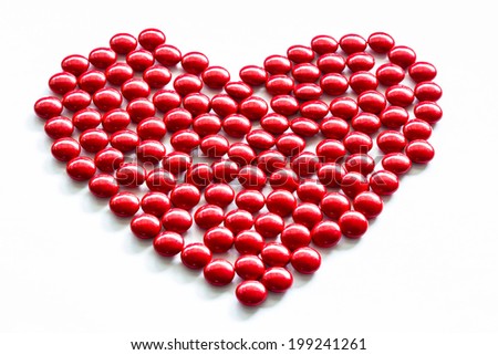Heart shaped pill