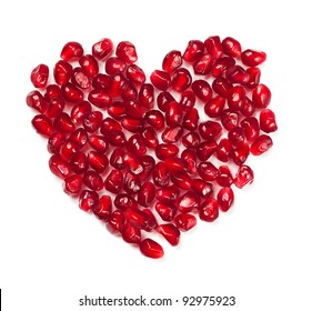 Heart Shaped Pomegranate Seeds