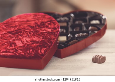 Heart Shaped Red Box With Chocolates 