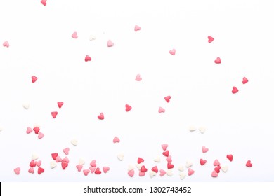 Heart shaped sprinkles on white background - Powered by Shutterstock