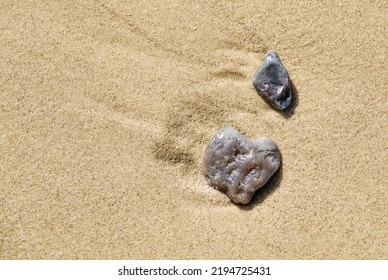 Heart Shaped Stone On Norfolk Beach