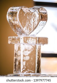 A Heart Shaped Wedding Ice Sculpture.