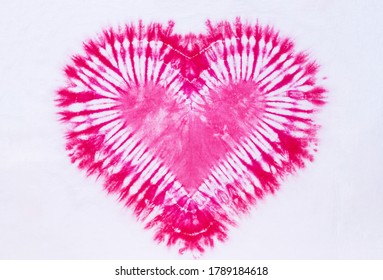 heart sign tie dye pattern on cotton fabric background. - Shutterstock ID 1789184618
