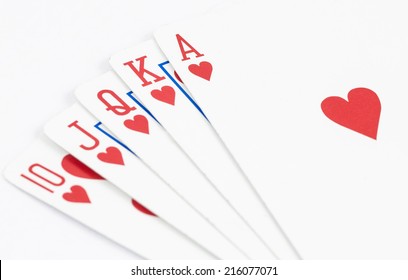 Heart Straight Flush Playing Card