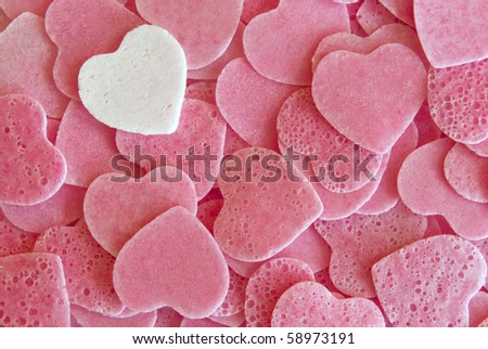 heart-shape soap flakes