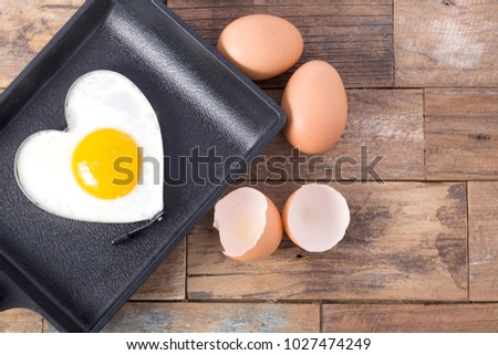 Heart-shaped egg fry