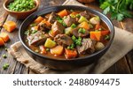 Hearty and Delicious Beef Stew with Fresh Vegetables and Herbs