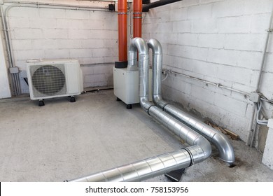 heat recovery unit for mechanical ventilation system and heat pump for air conditioning