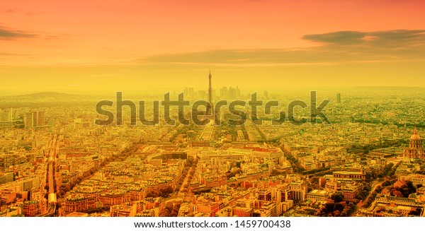 Heat Wave Paris France Burning Orange Stock Photo Edit Now 1459700438