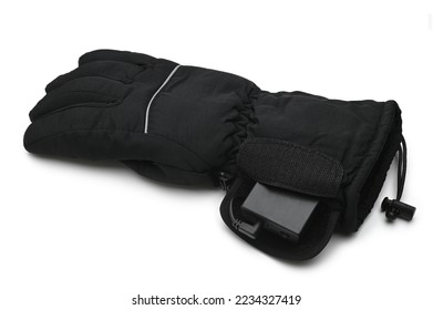 Heated glove with battery on white background - Shutterstock ID 2234327419