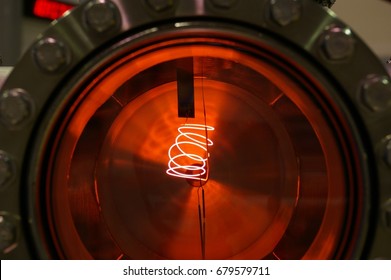 Heated Orange Tungsten Filament Vacuum Chamber Stock Photo 679579711 ...