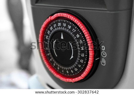 heater operational clock closeup