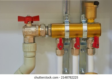 Heating Collector Connecting Hot Water Pipesconnecting Stock Photo ...