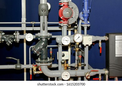 Pump Rooms Pipes Valves Large Industrial Stock Photo (Edit Now) 1828129382