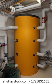 
Heating System With Boiler And Pipes In A Large Building