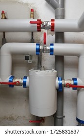 
Heating System With Boiler And Pipes In A Large Building