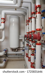 
Heating System With Boiler And Pipes In A Large Building