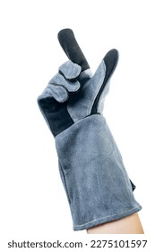 Heat-resistant gloves, protective thick gloves for pruning roses, gloves for barbecue and barbecue and tandoor. High quality photo