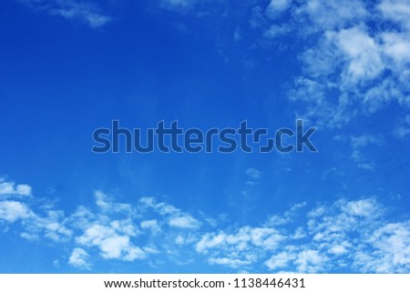 Heaven Blue Sky Little White Clouds Stock Photo Edit Now