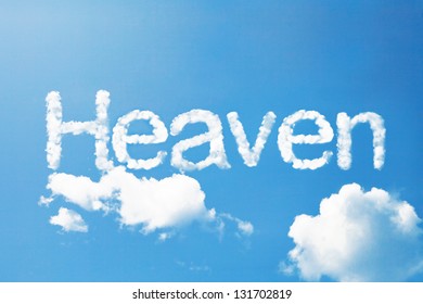 Heaven a cloud  massage on sky