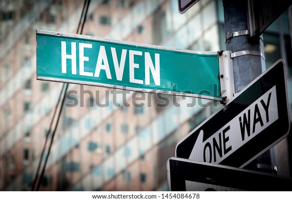 Heaven Street Sign Urban Area Stock Photo Edit Now