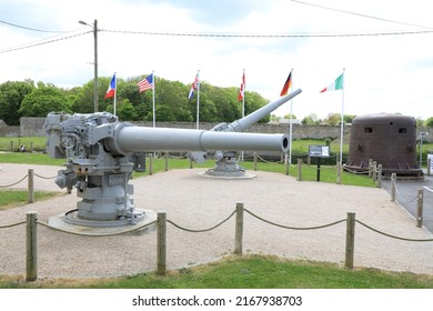 Heavy Artillery In A Museum In Normandy, France, 05-30-2022