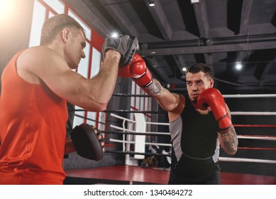 Female On Boxing Class Her Male Stock Photo (Edit Now) 749308045