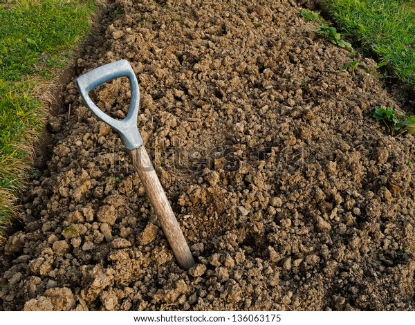 Heavy Clay Soil Buried Broken Garden Stock Photo Edit Now 136063175