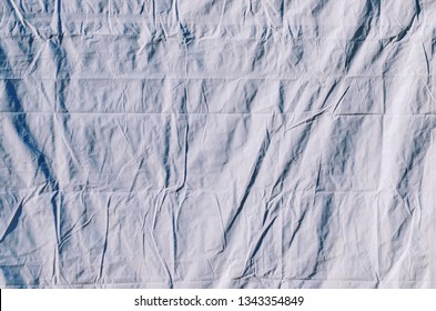 Heavy Duty Vinyl Canvas Cloth Tarp Hanging With Wrinkles Off White