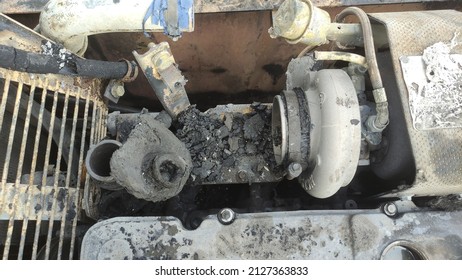 Heavy Equipment Turbocharger Damaged By Fire