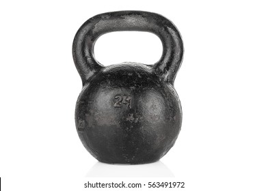 Heavy kettle bell isolated on white background