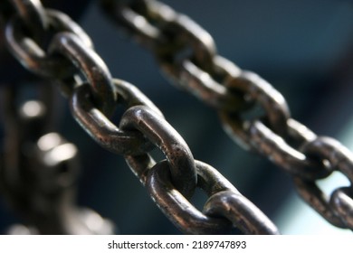 heavy metal chain, close up