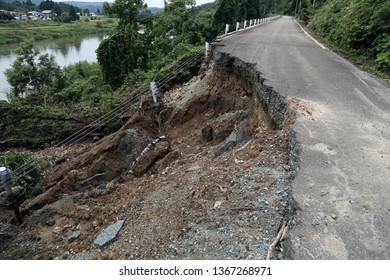 Heavy Rain Caused Landslide In Japan.